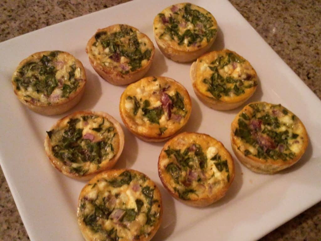 Spinach Bacon Mini Quiches