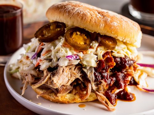 BBQ-Rubbed Pork Shoulder With Creamy Slaw