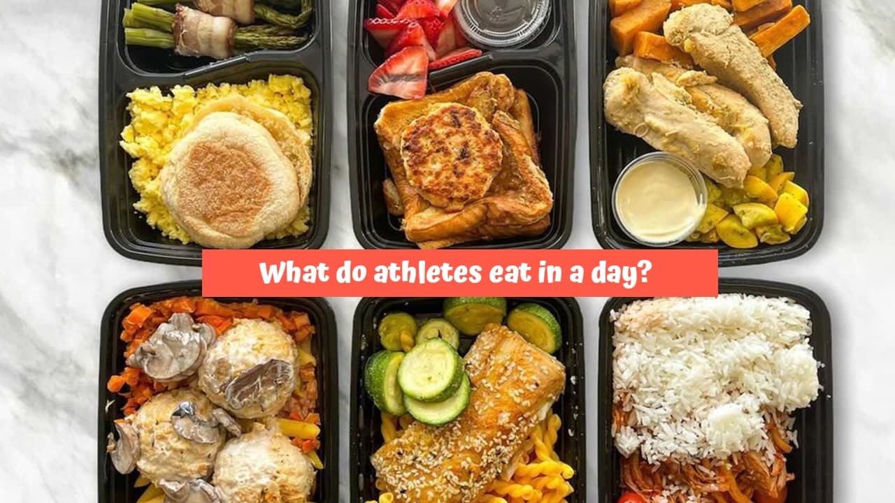 What do athletes eat in a day