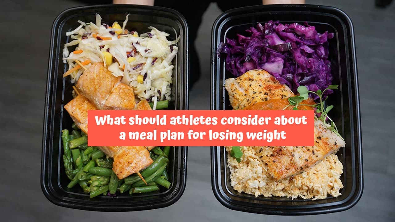 What should athletes consider about a meal plan for losing weight