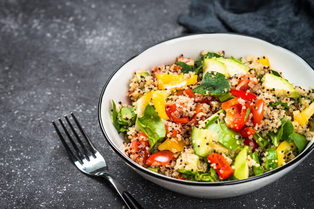 Plant-based quinoa salad