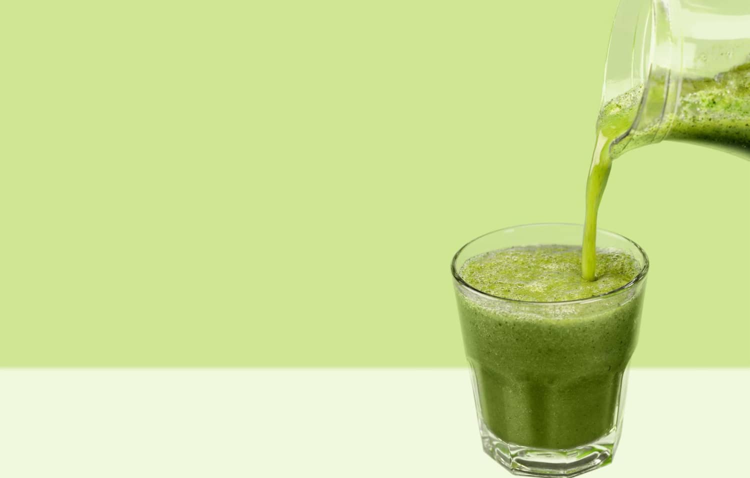 Energy shot of green juice