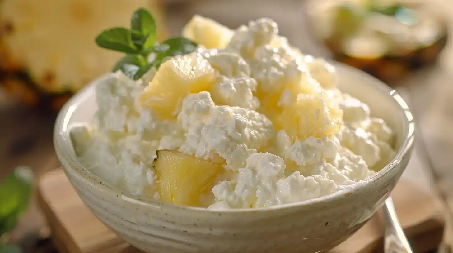 Cottage Cheese With Pineapple Chunks