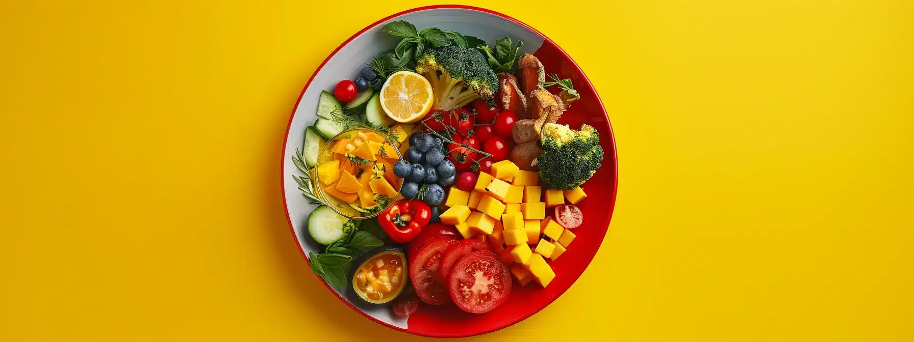 a colorful plate featuring a variety of foods rich in carbs, proteins, and healthy fats, expertly arranged by a nutritionist.