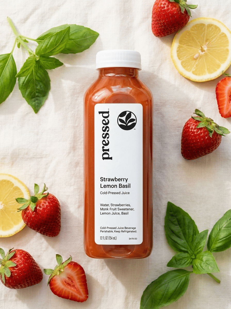 Strawberry Lemon Basil Lemonade